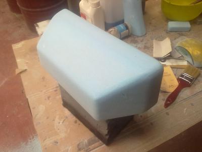 How to mould a bumper end cap for £10........take one block of Hi density poly and a couple of hours labour....